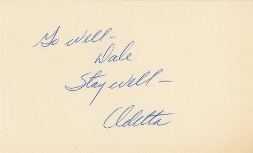 Odetta signed notecard jazz - signed,